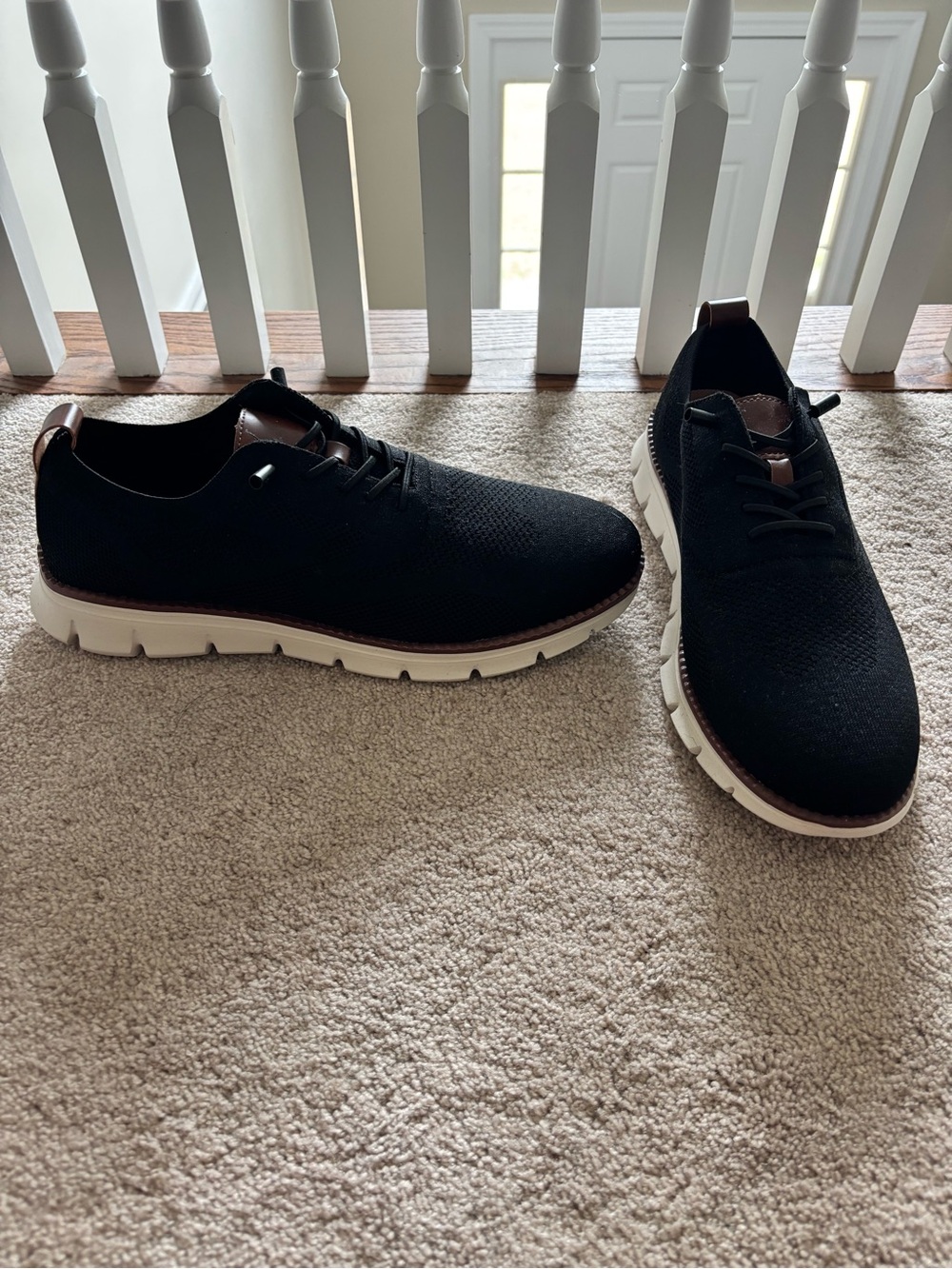 Men's Black Knit Casual Slip on Sneakers NWT